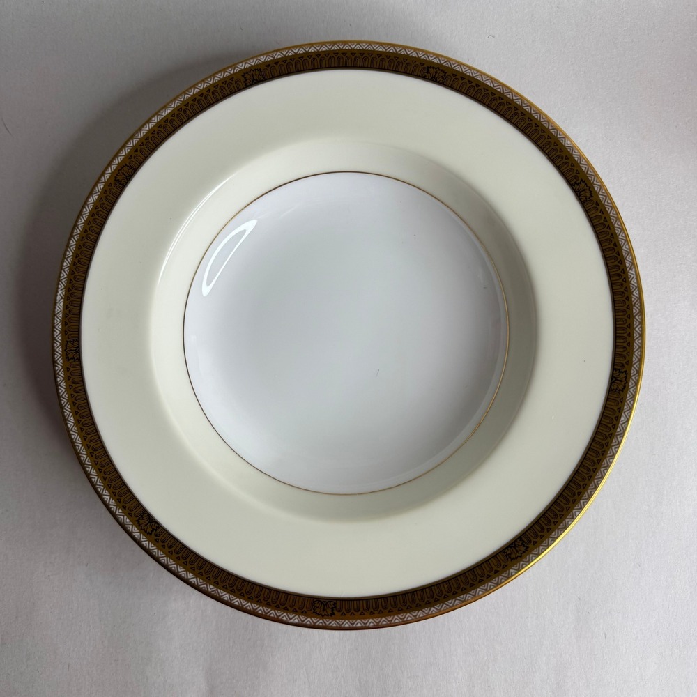 Noritake China Japan Gold Trimmed Cream Soup Bowl Rimmed 8 Inch Vintage M Mark